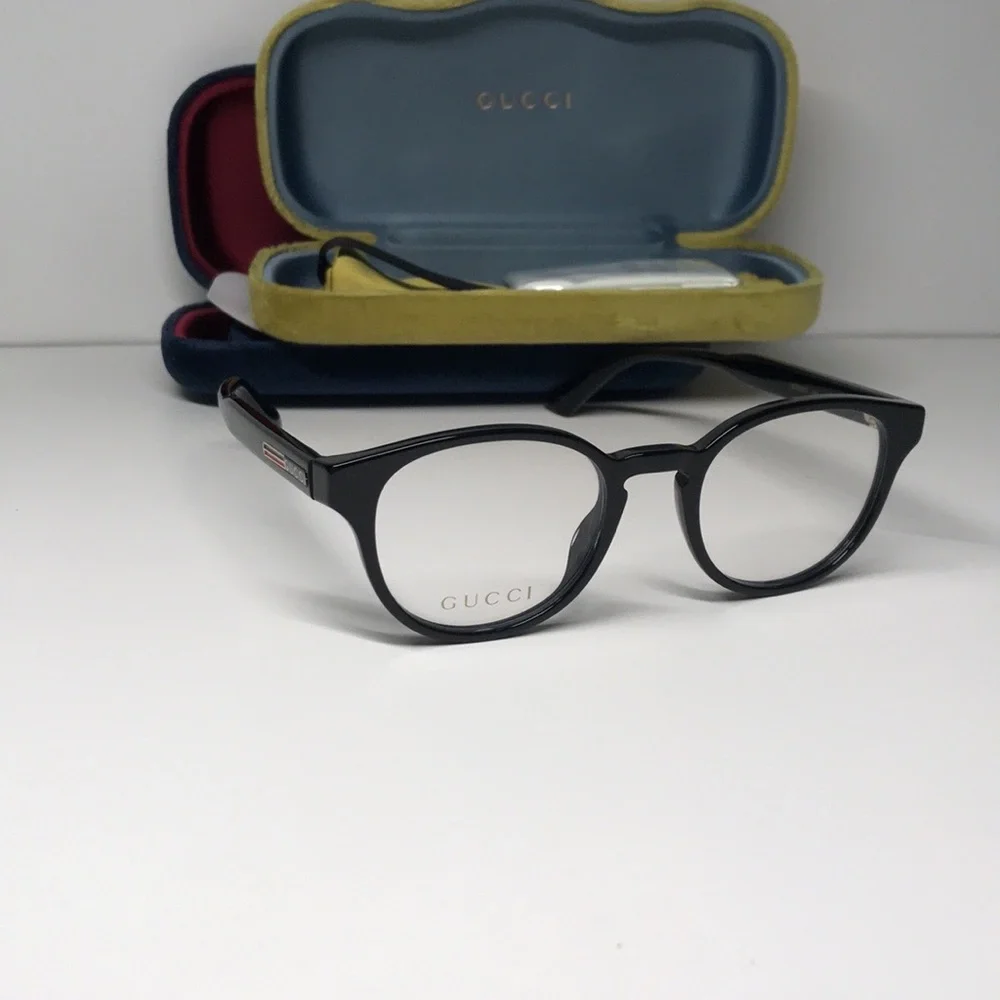 New Authentic Gucci GG0827O 001 Black Eyeglasses with Case